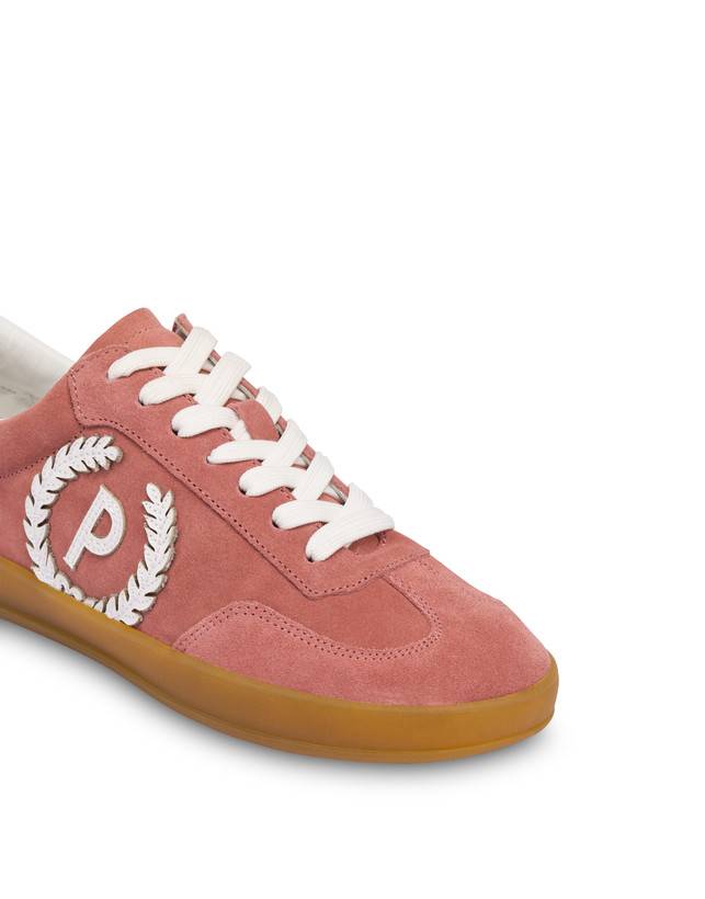 Pollini Sneakers In Crosta Venus Peonia/bianco Italia