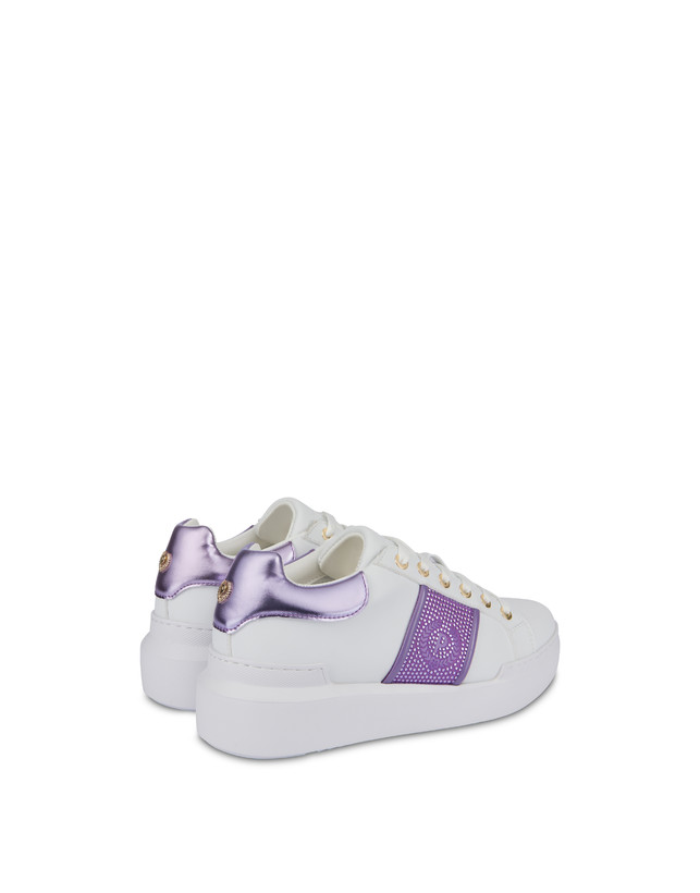 Pollini Sneakers Con Strass Diamond Carrie Bianco/iris Nuovo