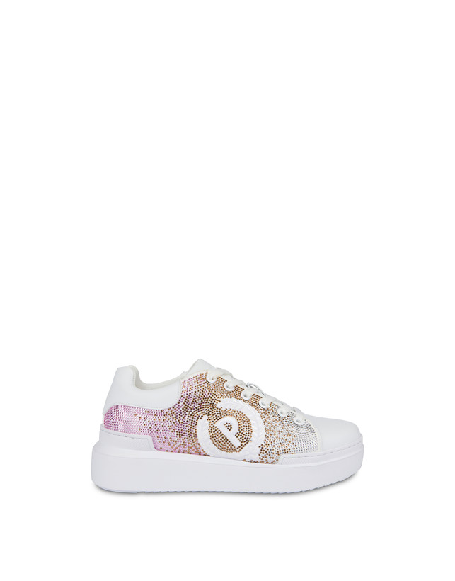 Pollini Sneakers Con Strass Degradé Bling Carrie Bianco/bianco Qualità