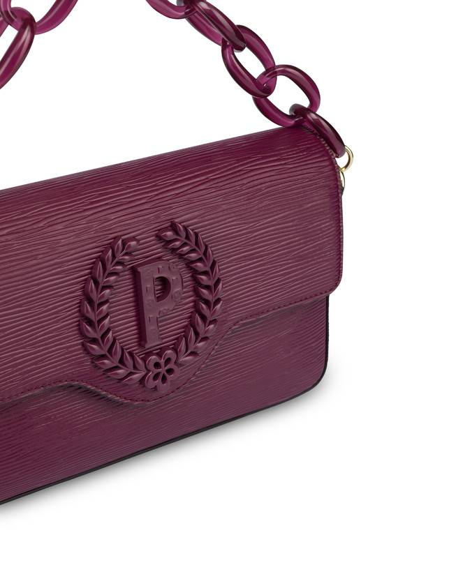 Pollini Candy Bag Con Maxi Catena Burgundy Spedizione Gratuita