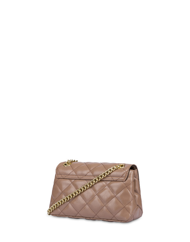 Pollini Borsa A Spalla Matelassé Shiny Waltzer Night Nude Promozione Limitata