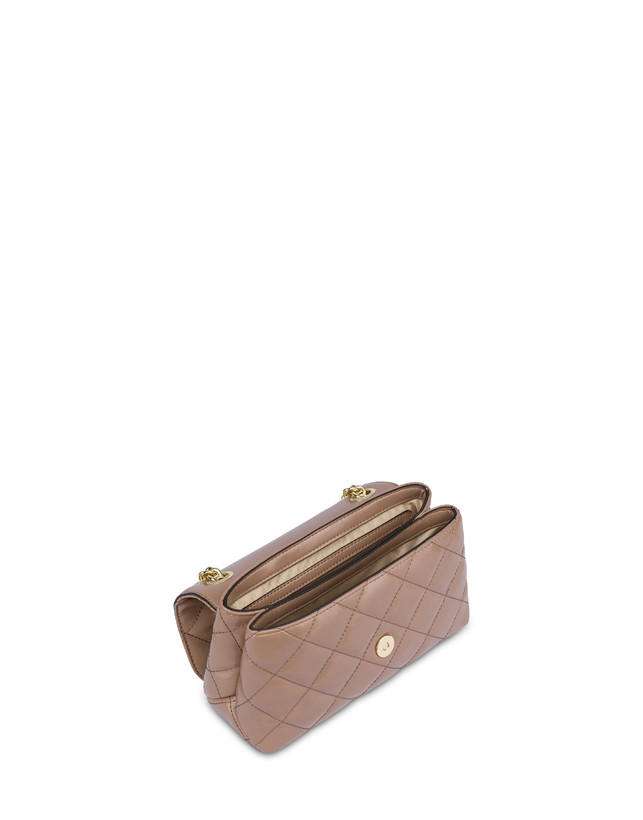 Pollini Borsa A Spalla Matelassé Shiny Waltzer Night Nude Promozione Limitata