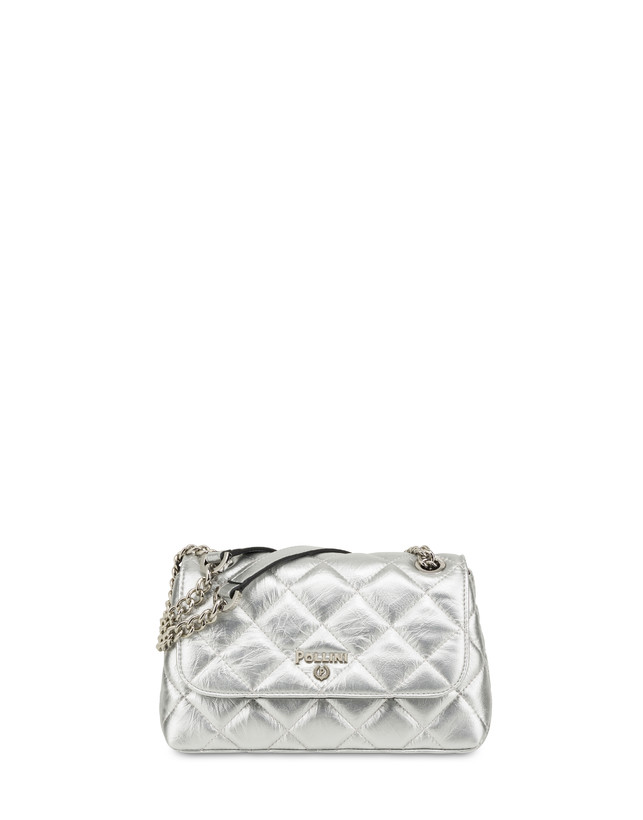 Pollini Borsa A Spalla Matelassé Waltzer Night Argento Fino Al -60%