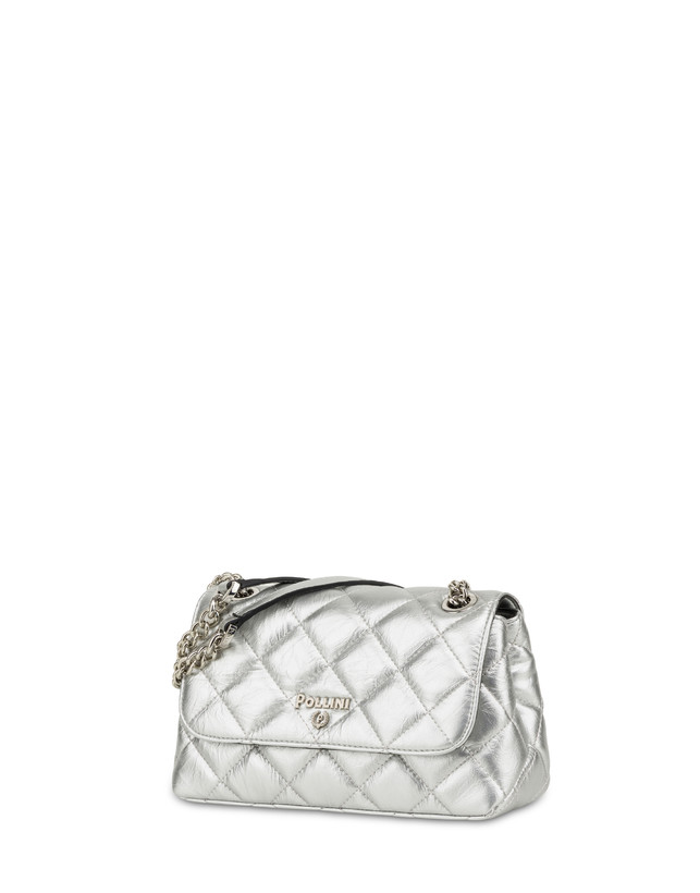 Pollini Borsa A Spalla Matelassé Waltzer Night Argento Fino Al -60%