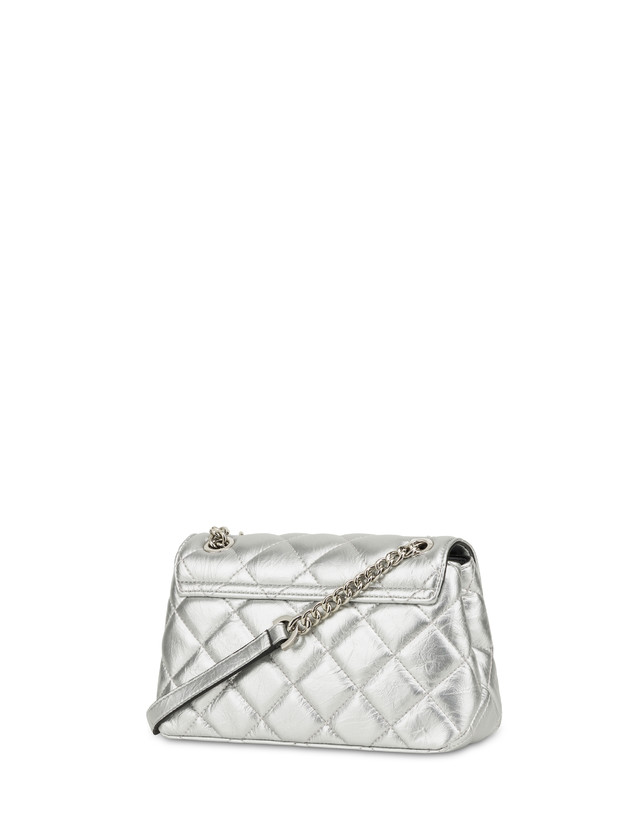Pollini Borsa A Spalla Matelassé Waltzer Night Argento Fino Al -60%