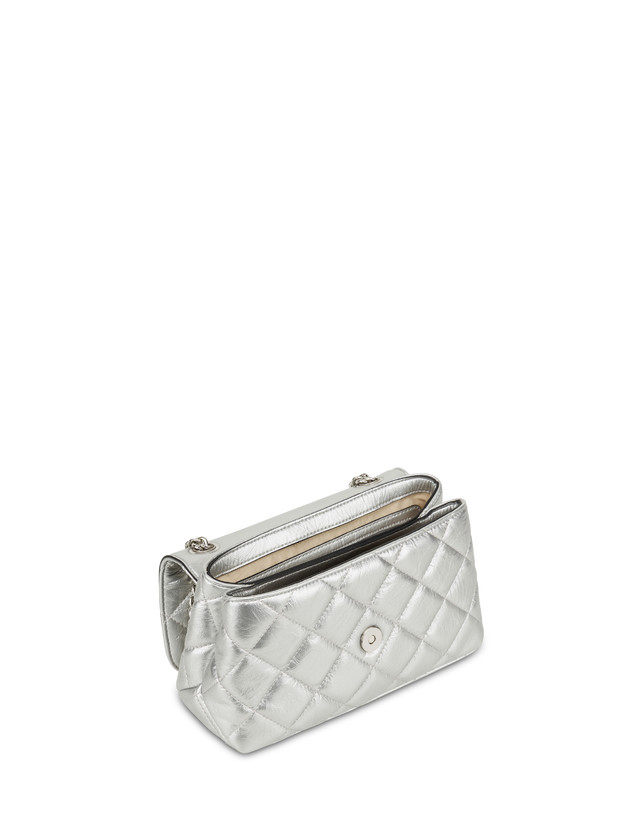 Pollini Borsa A Spalla Matelassé Waltzer Night Argento Fino Al -60%