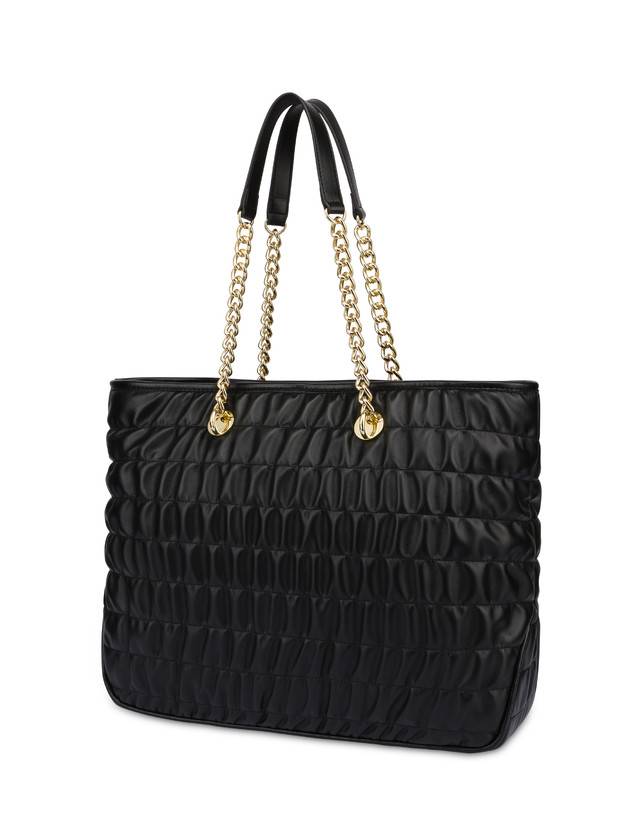 Pollini Borsa Doppio Manico Wrinky Nero/nero Prezzo Ridotto