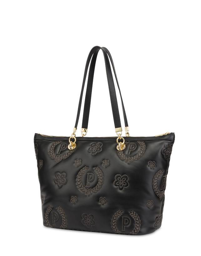 Pollini Shopping Bag Con Manici Intercambiabili Puffy Heritage Nero/nero/nero Economico
