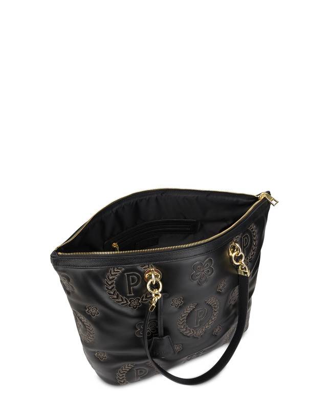 Pollini Shopping Bag Con Manici Intercambiabili Puffy Heritage Nero/nero/nero Economico