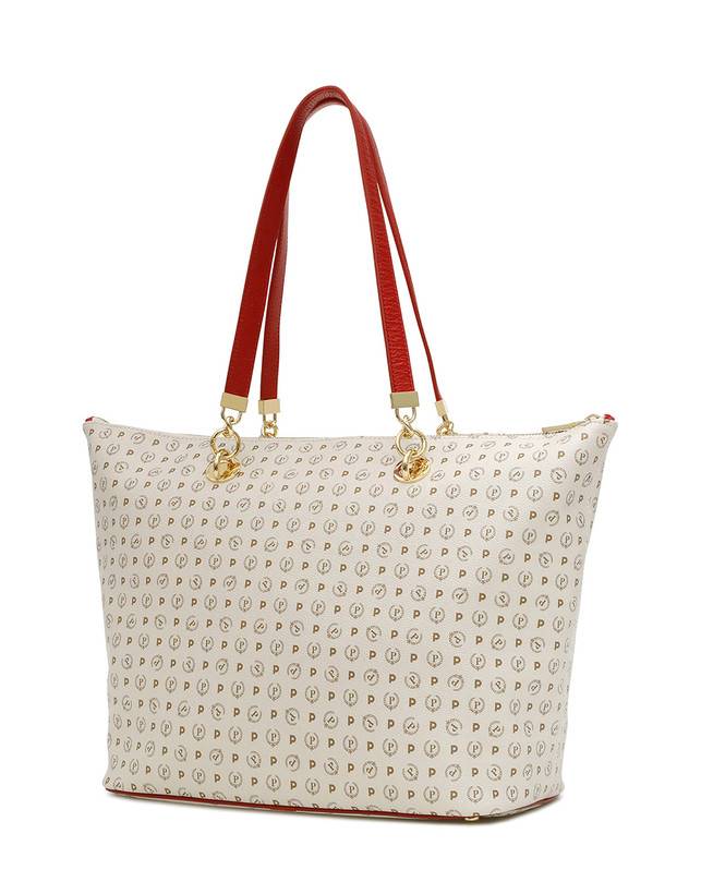 Pollini Shopping Bag Heritage Logo Classic Avorio/lacca Outlet