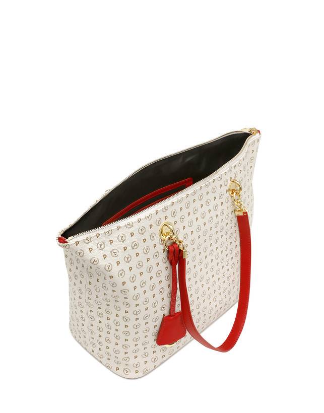 Pollini Shopping Bag Heritage Logo Classic Avorio/lacca Outlet