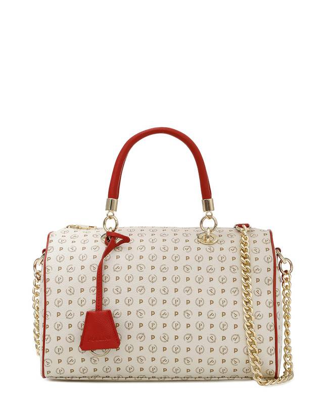 Pollini Borsa Bauletto Heritage Logo Classic Avorio/lacca Offerte