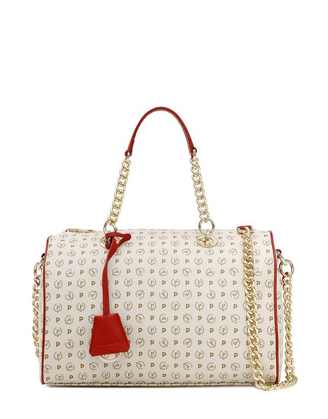 Pollini Borsa Bauletto Heritage Logo Classic Avorio/lacca Offerte
