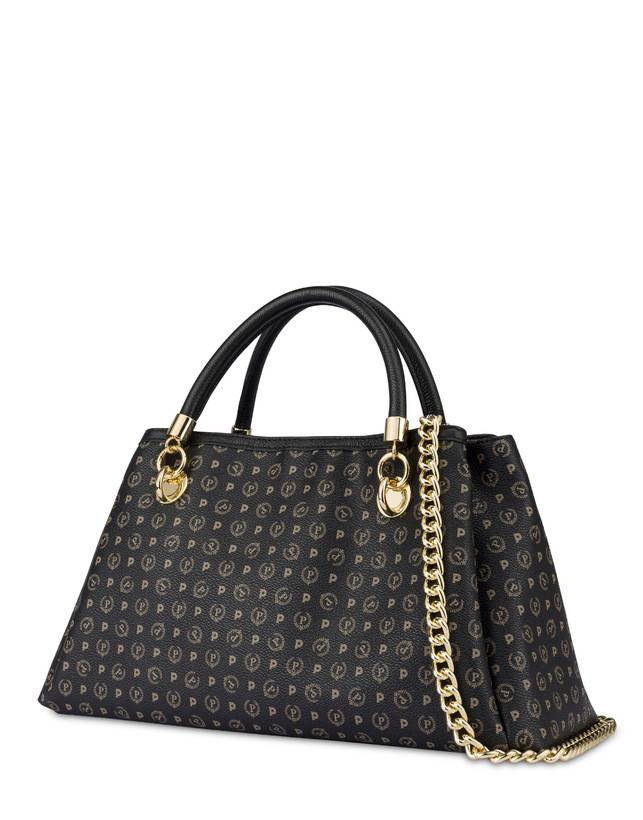 Pollini Borsa A Mano Heritage Logo Classic Nero/nero Vendita Economica