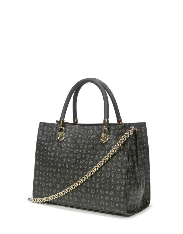 Pollini Shopping Bag Heritage Logo Classic Nero/nero Nuova