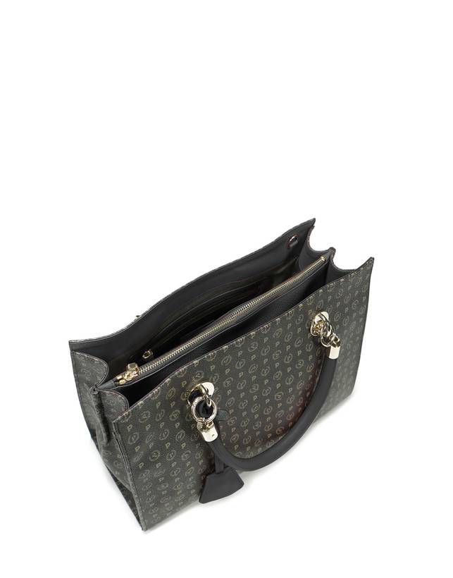 Pollini Shopping Bag Heritage Logo Classic Nero/nero Nuova