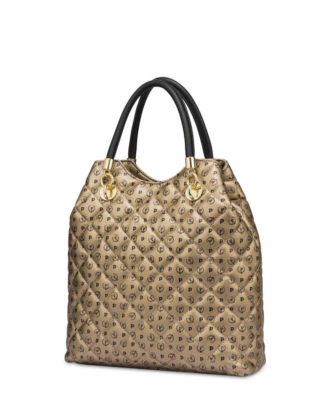 Pollini Borsa Doppio Manico Heritage Matelassé Oro/nero Offerta speciale