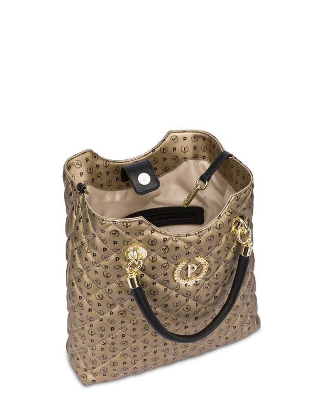 Pollini Borsa Doppio Manico Heritage Matelassé Oro/nero Offerta speciale