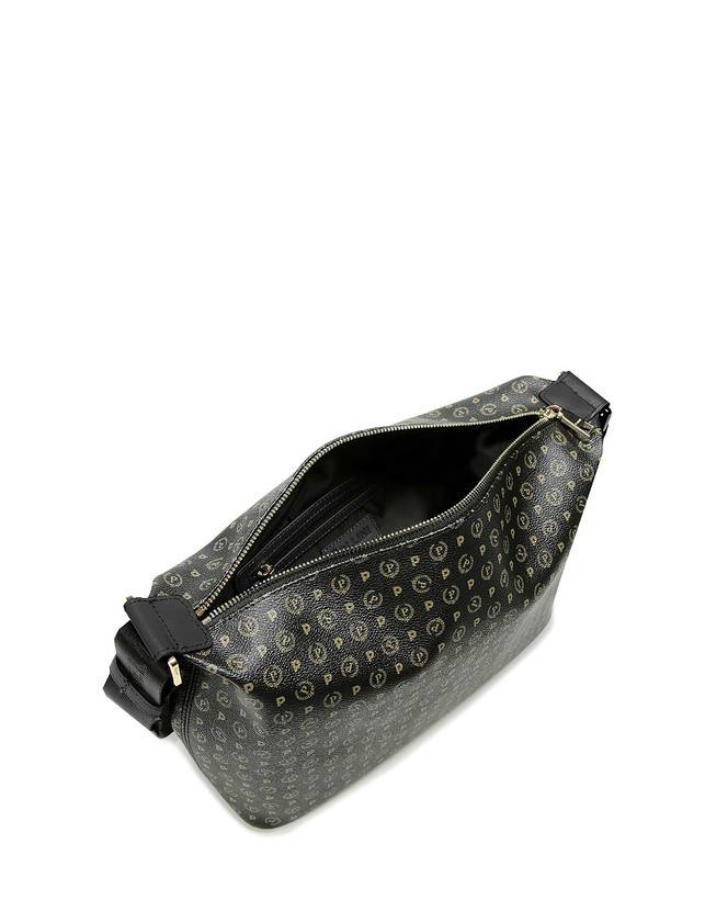 Pollini Borsa Hobo Heritage Logo Classic Nero/nero Flash Sale
