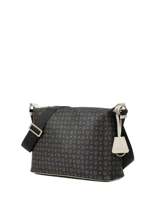Pollini Borsa Hobo Heritage Logo Classic Nero/avorio Fornitura limitata