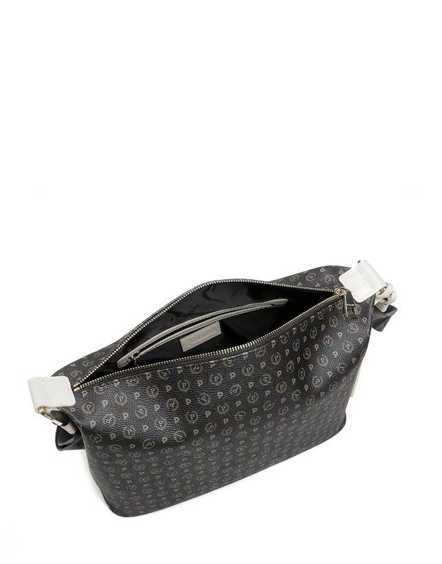 Pollini Borsa Hobo Heritage Logo Classic Nero/avorio Fornitura limitata