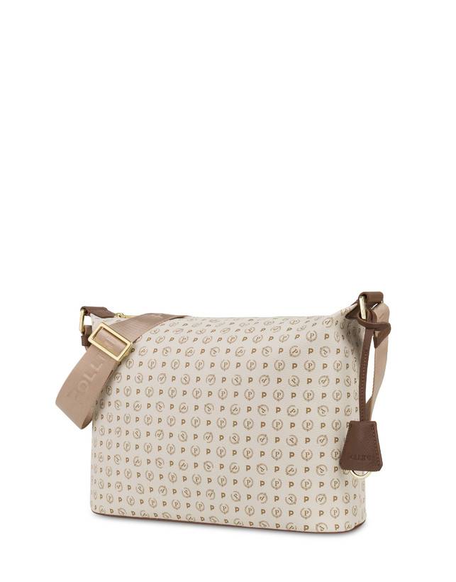 Pollini Borsa Hobo Heritage Logo Classic Avorio/marrone Shopping online
