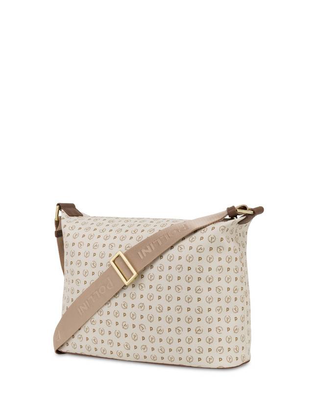 Pollini Borsa Hobo Heritage Logo Classic Avorio/marrone Shopping online