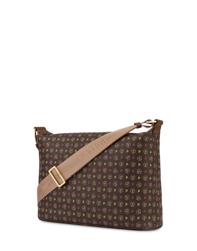 Pollini Borsa Hobo Heritage Logo Classic Multicolor/marrone Offerta esclusiva