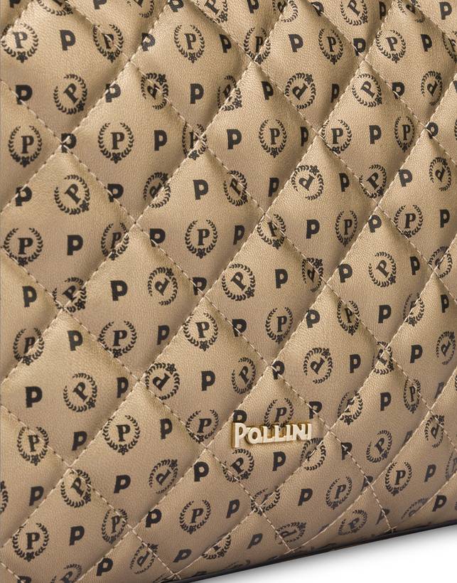 Pollini Borsa A Spalla Heritage Matelassé Oro/nero Vendite stagionali
