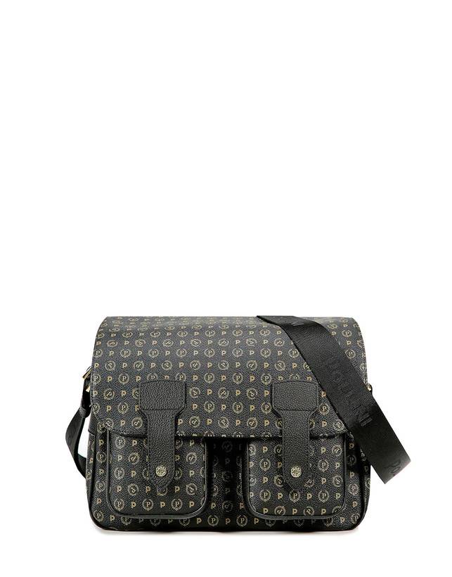 Pollini Borsa A Spalla Multitasche Heritage Logo Classic Nero/nero Offerta San Valentino