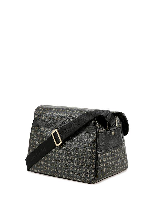 Pollini Borsa A Spalla Multitasche Heritage Logo Classic Nero/nero Offerta San Valentino