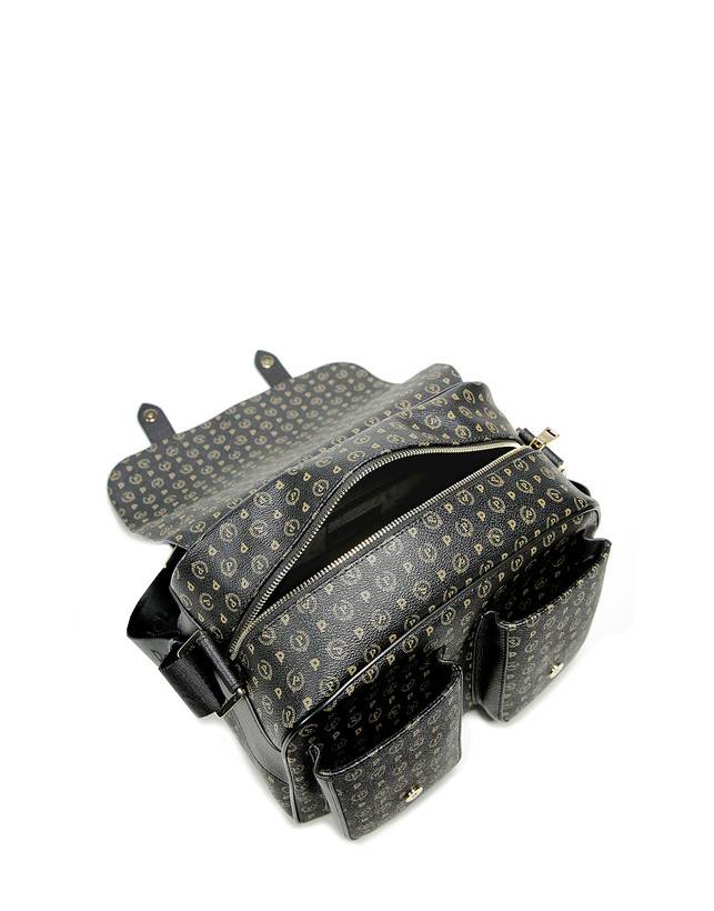 Pollini Borsa A Spalla Multitasche Heritage Logo Classic Nero/nero Offerta San Valentino