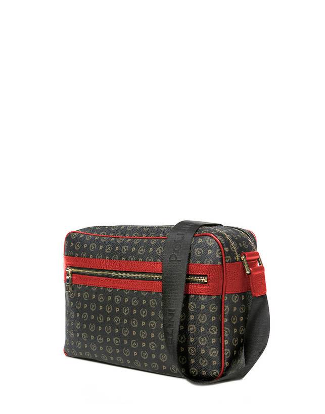 Pollini Borsa A Spalla Heritage Logo Classic Nero/lacca Offerta Anniversario