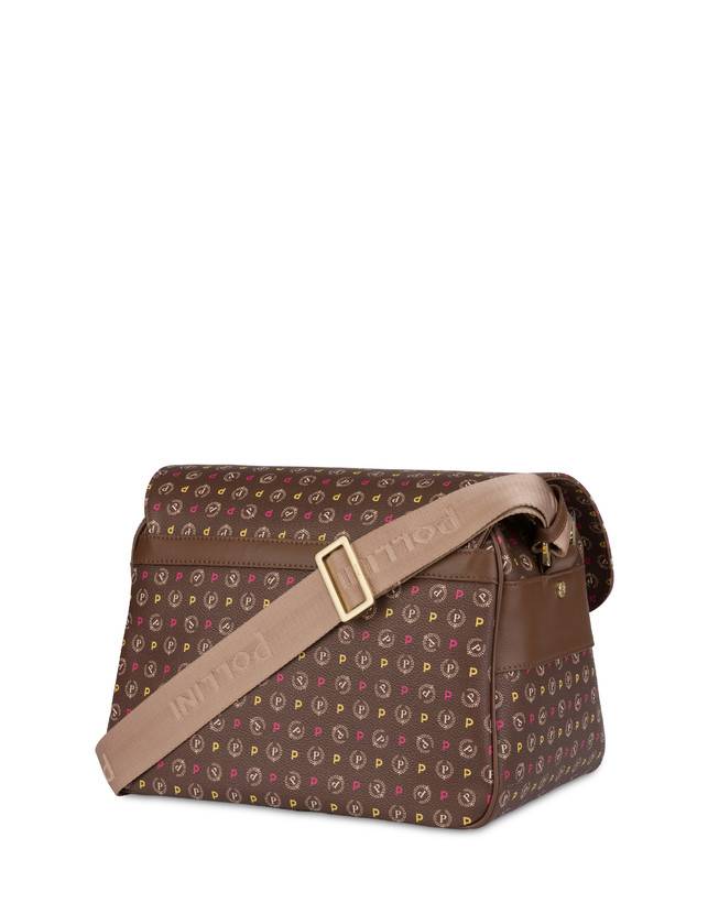 Pollini Borsa A Spalla Multitasche Heritage Logo Classic Multicolor/marrone Smaltimento dello stoccaggio