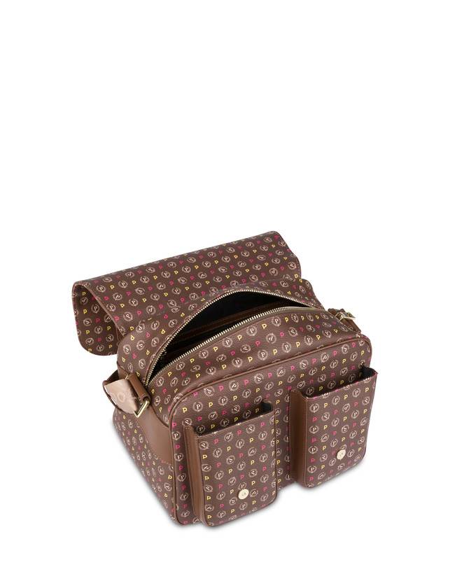 Pollini Borsa A Spalla Multitasche Heritage Logo Classic Multicolor/marrone Smaltimento dello stoccaggio