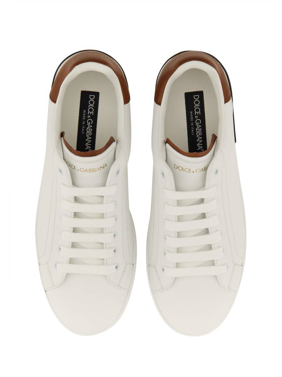 DOLCE & GABBANA SNEAKER PORTOFINO IN PELLE In Saldo
