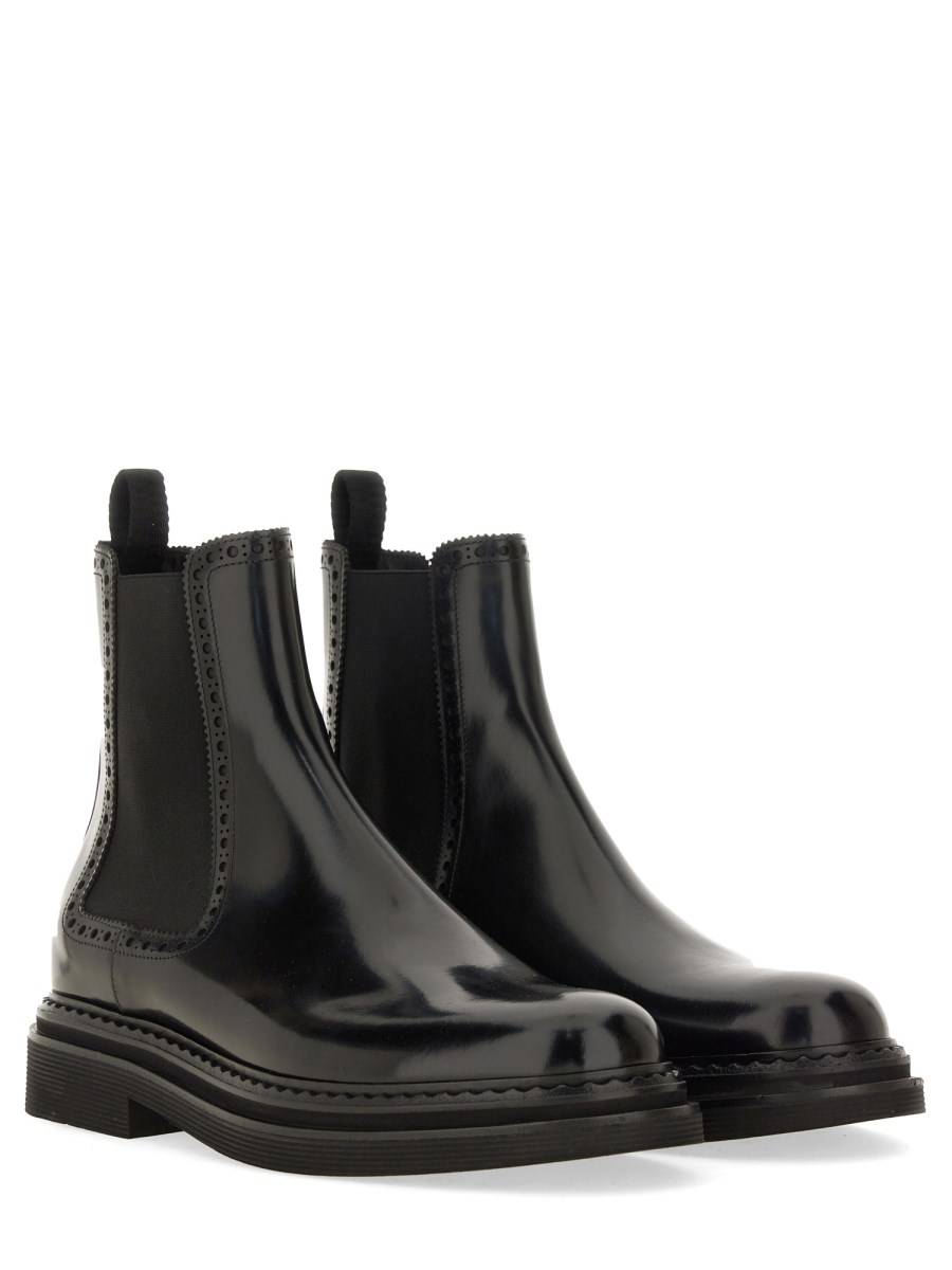 DOLCE & GABBANA STIVALE IN PELLE SPAZZOLATA Italia