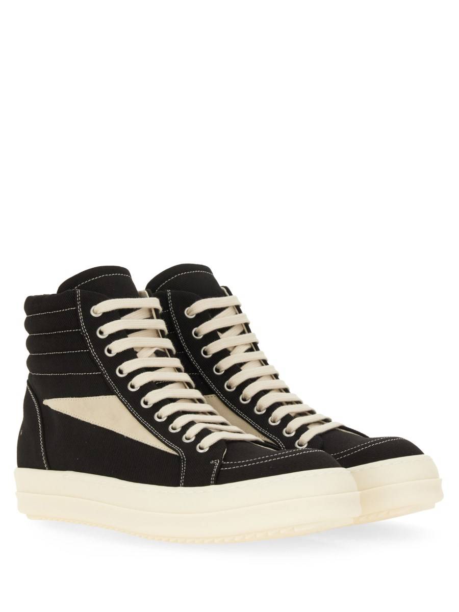 RICK OWENS DRKSHDW SNEAKER VINTAGE HIGH IN DENIM DI COTONE Vendita