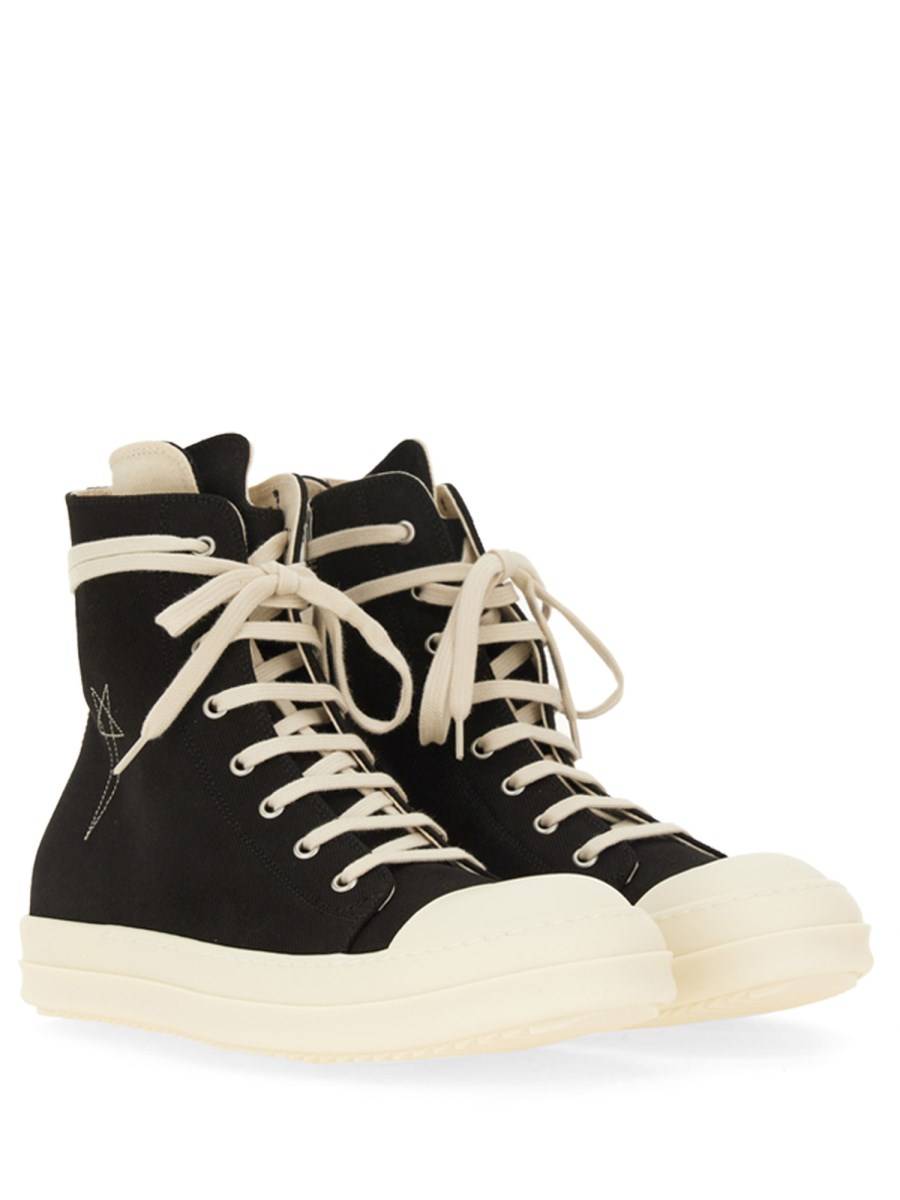 RICK OWENS DRKSHDW SNEAKER ALTA IN DENIM DI COTONE Spedizione Gratuita