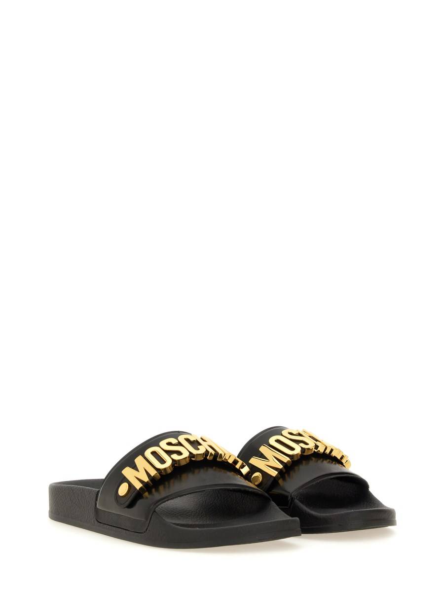 MOSCHINO SANDALO SLIDE CON LOGO Economico
