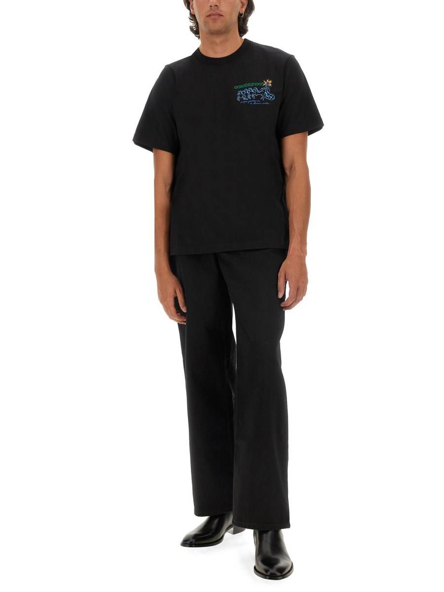 CASABLANCA T-SHIRT CON STAMPA Nuova