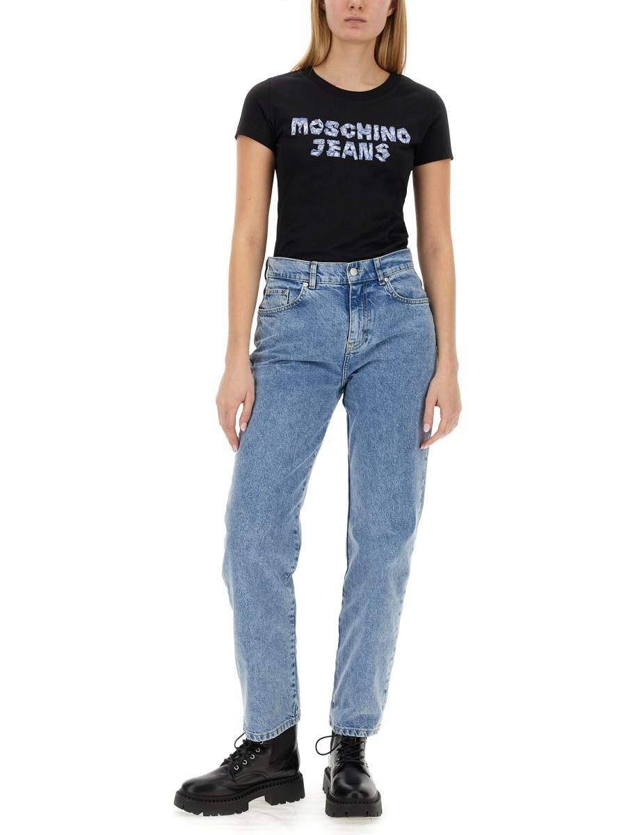 MOSCHINO JEANS PANTALONE BOYFRIEND IN DENIM RICICLATO Hotsell