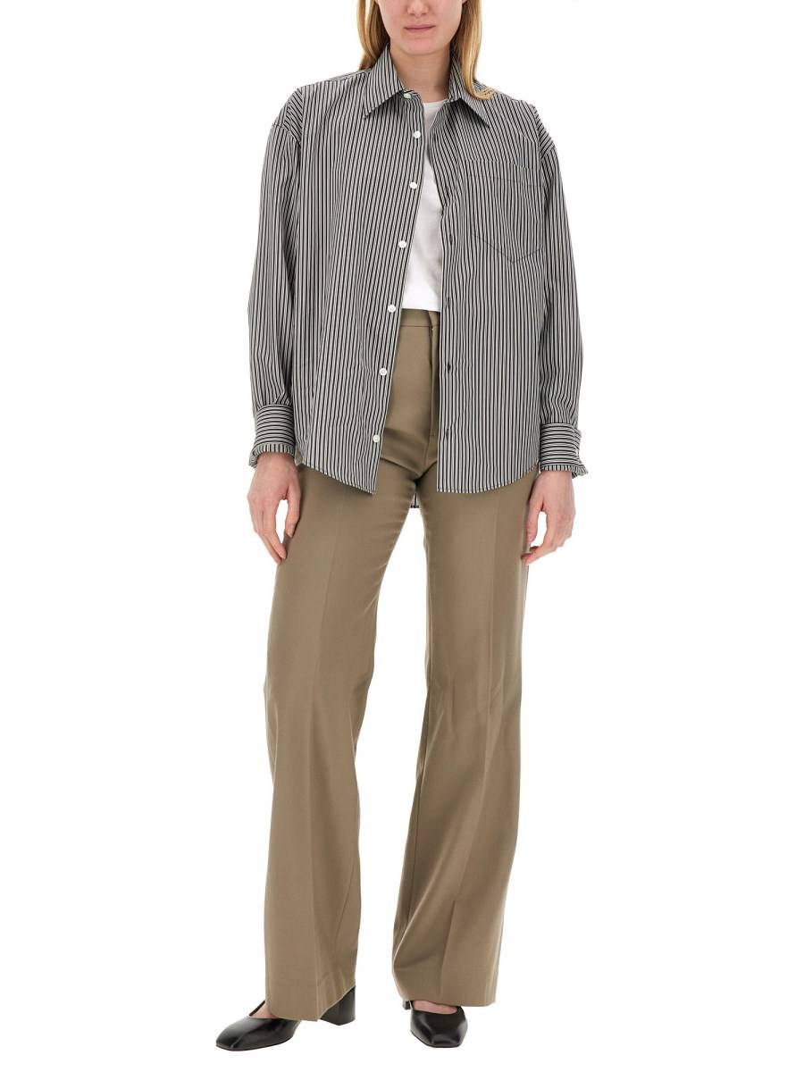 AMI PARIS CAMICIA IN POPELINE DI COTONE CON LOGO Nuovo
