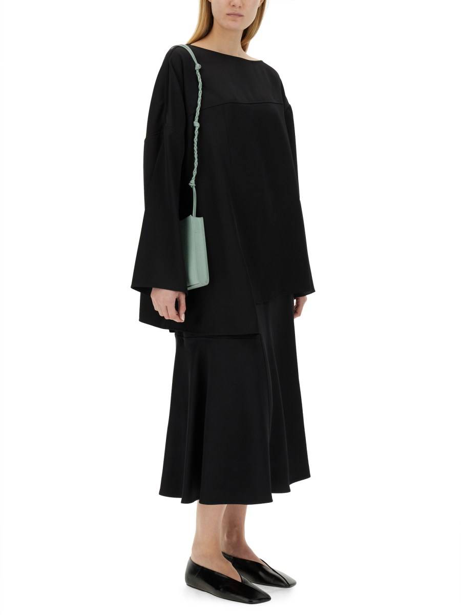 JIL SANDER TOP ASIMMETRICO IN VISCOSA Shopping Online