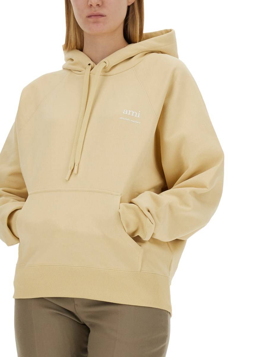 AMI PARIS FELPA IN COTONE CON LOGO Acquista Ora