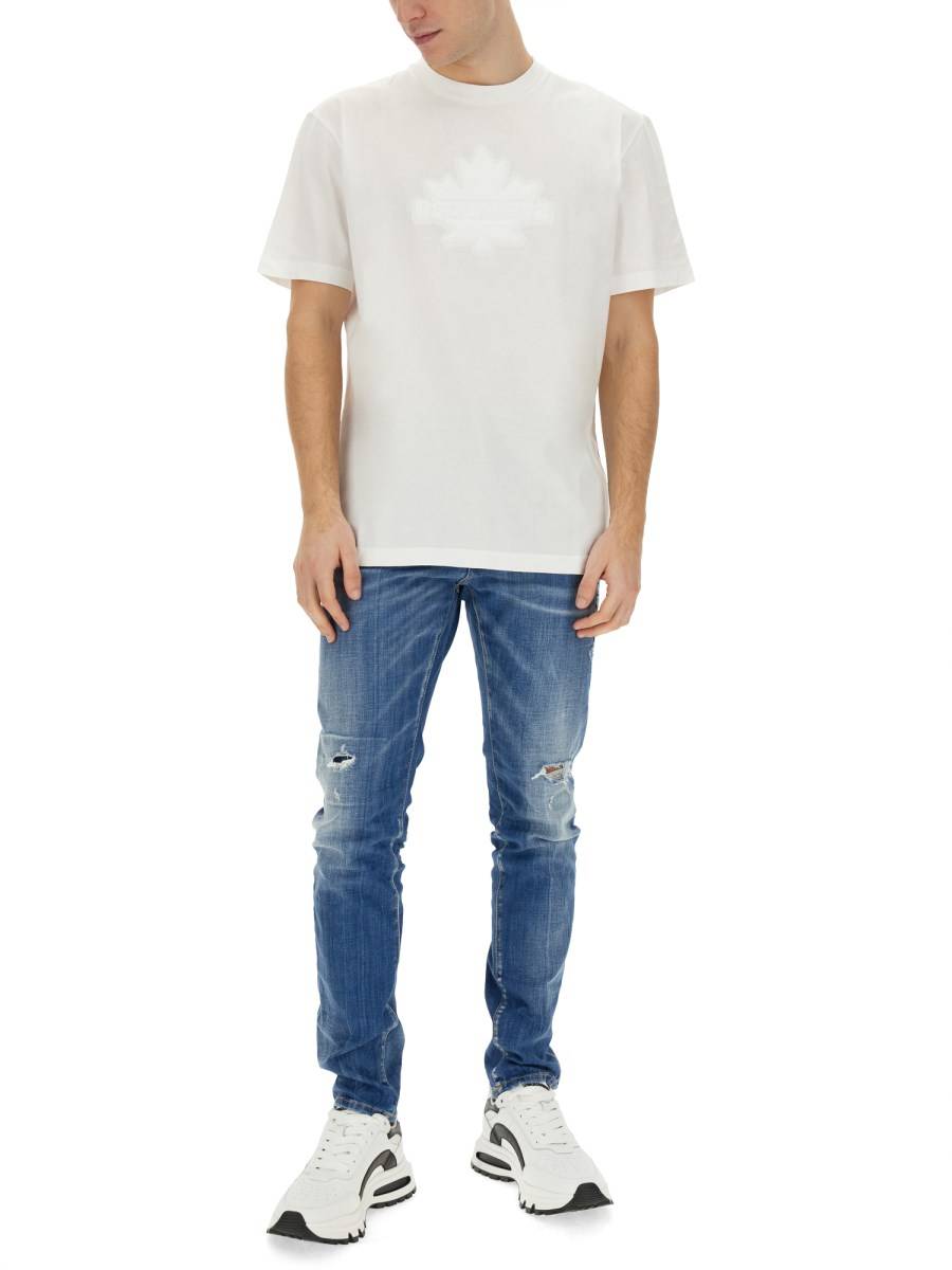 DSQUARED T-SHIRT IN COTONE CON LOGO Outlet