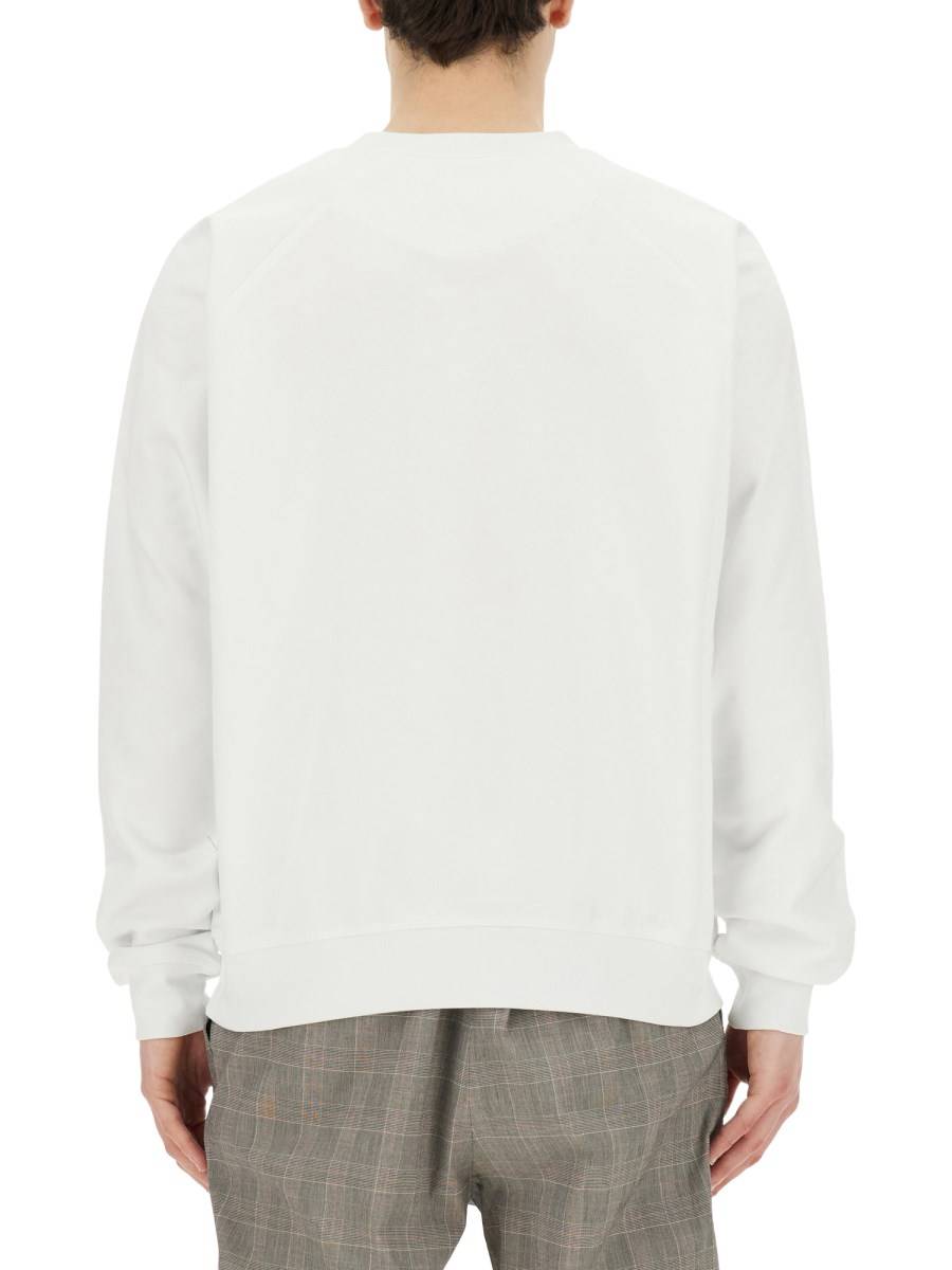 VIVIENNE WESTWOOD FELPA IN COTONE MANICA RAGALAN CON LOGO "TIME MACHINE" In Saldo