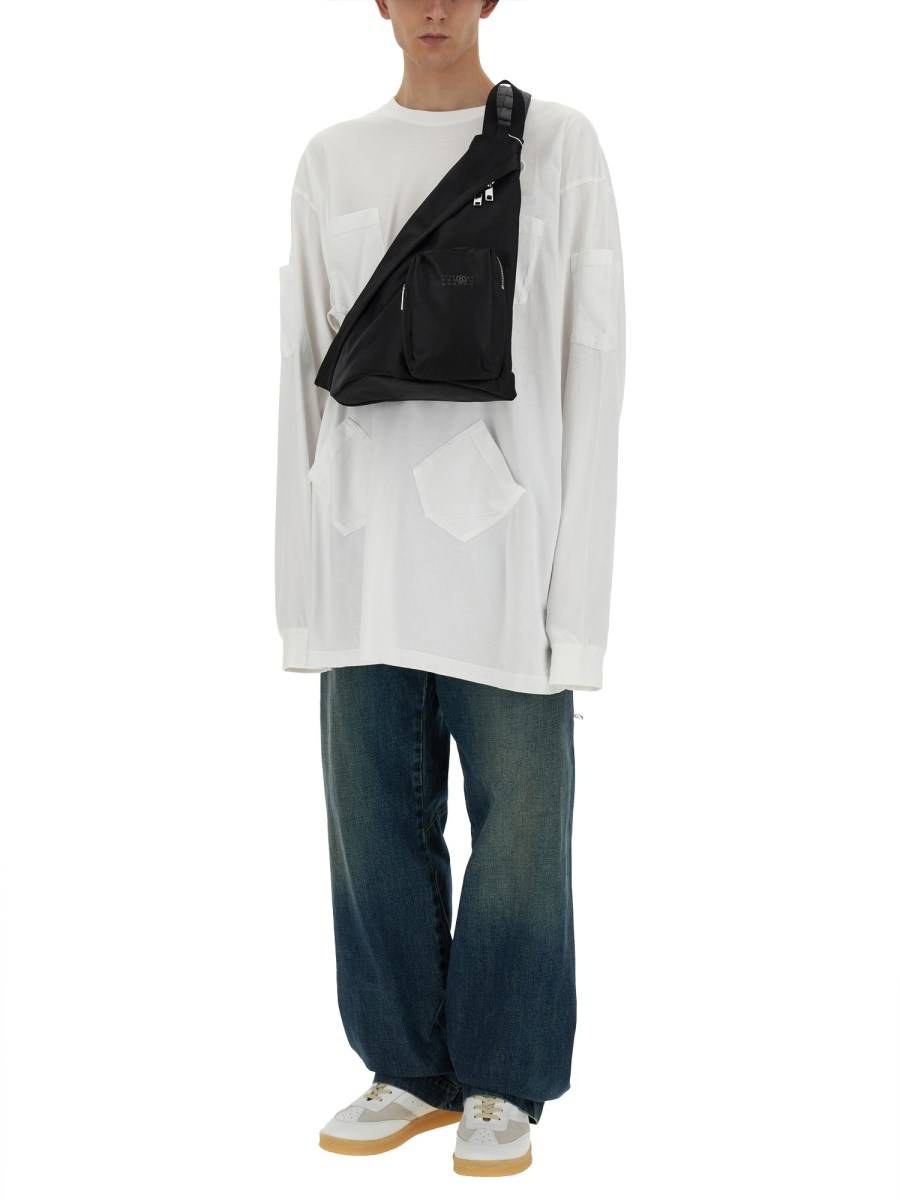 MM6 MAISON MARGIELA T-SHIRT IN JERSEY DI COTONE CON STAMPA LOGO Negozi Online
