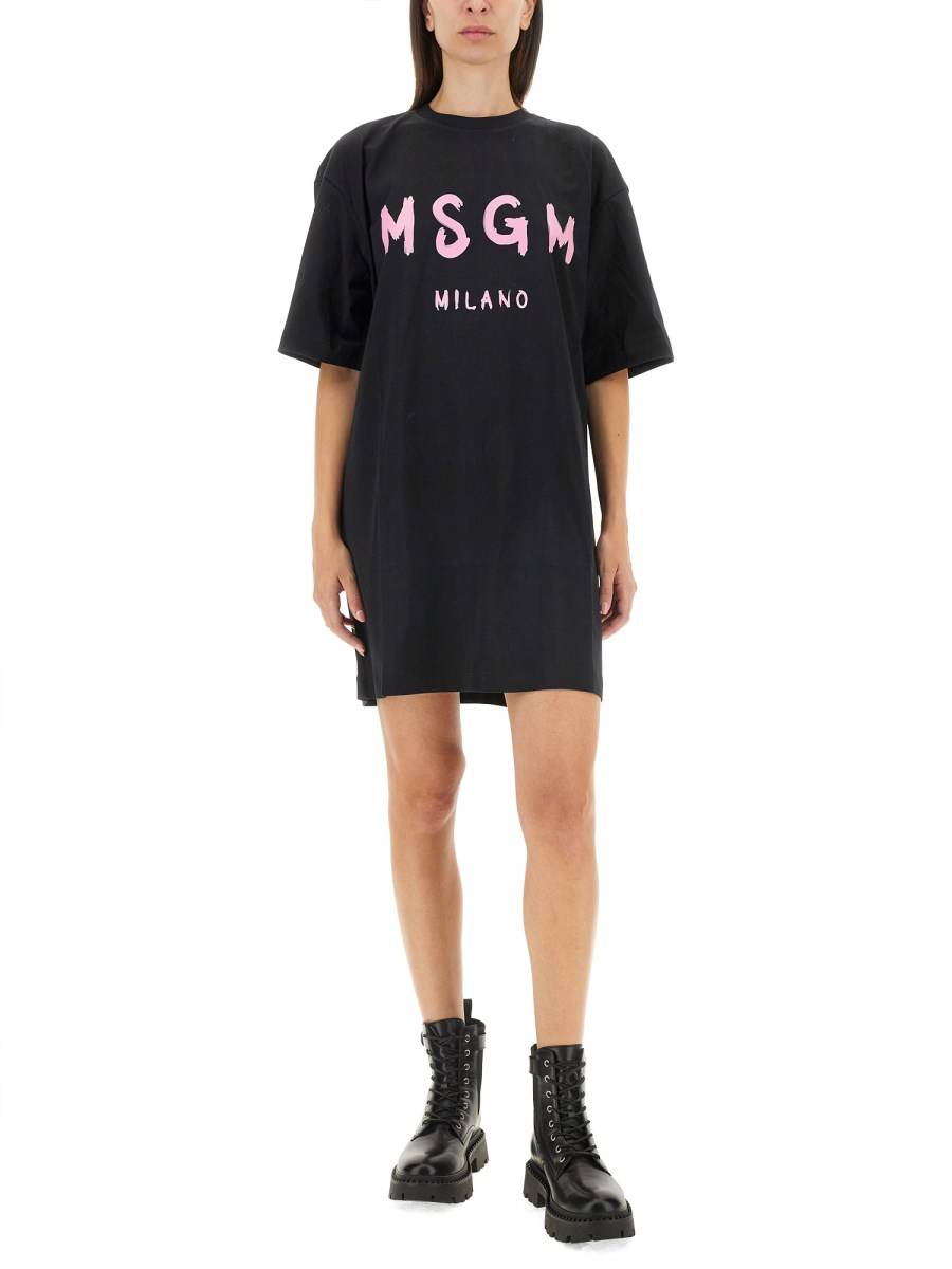 MSGM ABITO IN JERSEY DI COTONE CON LOGO Comprane uno, ottenene uno gratis