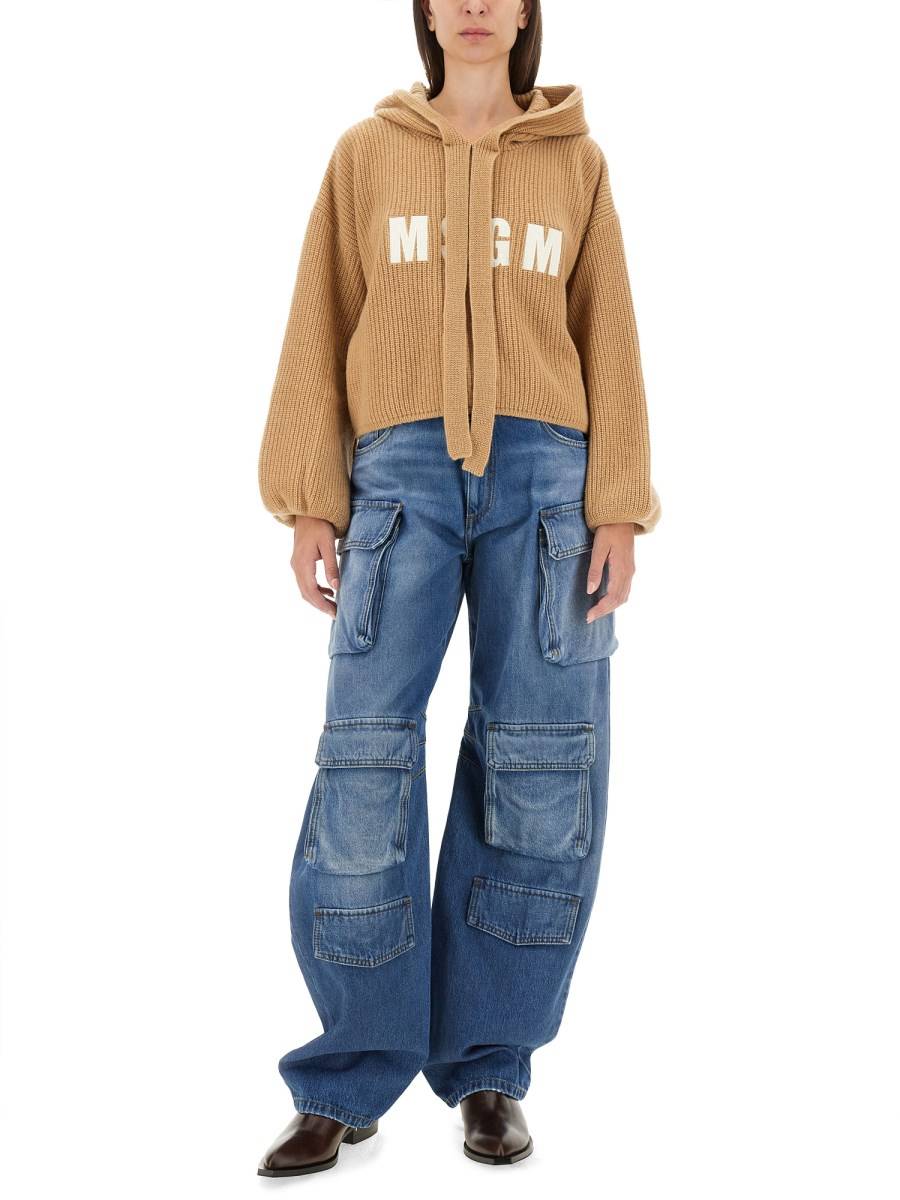 MSGM JEANS CARGO IN DENIM DI COTONE Negozi Online
